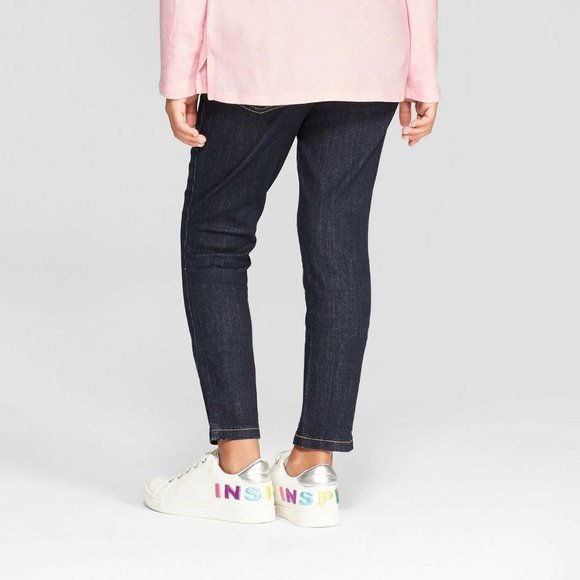 NWT Dark Wash Girls' Super Skinny Jeans – Sz 10 - Picture 3 of 4